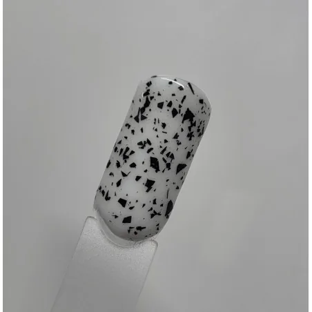 Top gloss gel black flakes